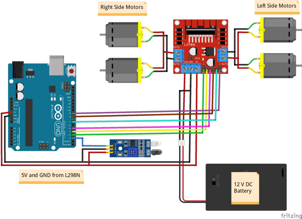 Edge-Detection Robot Wiring diagram