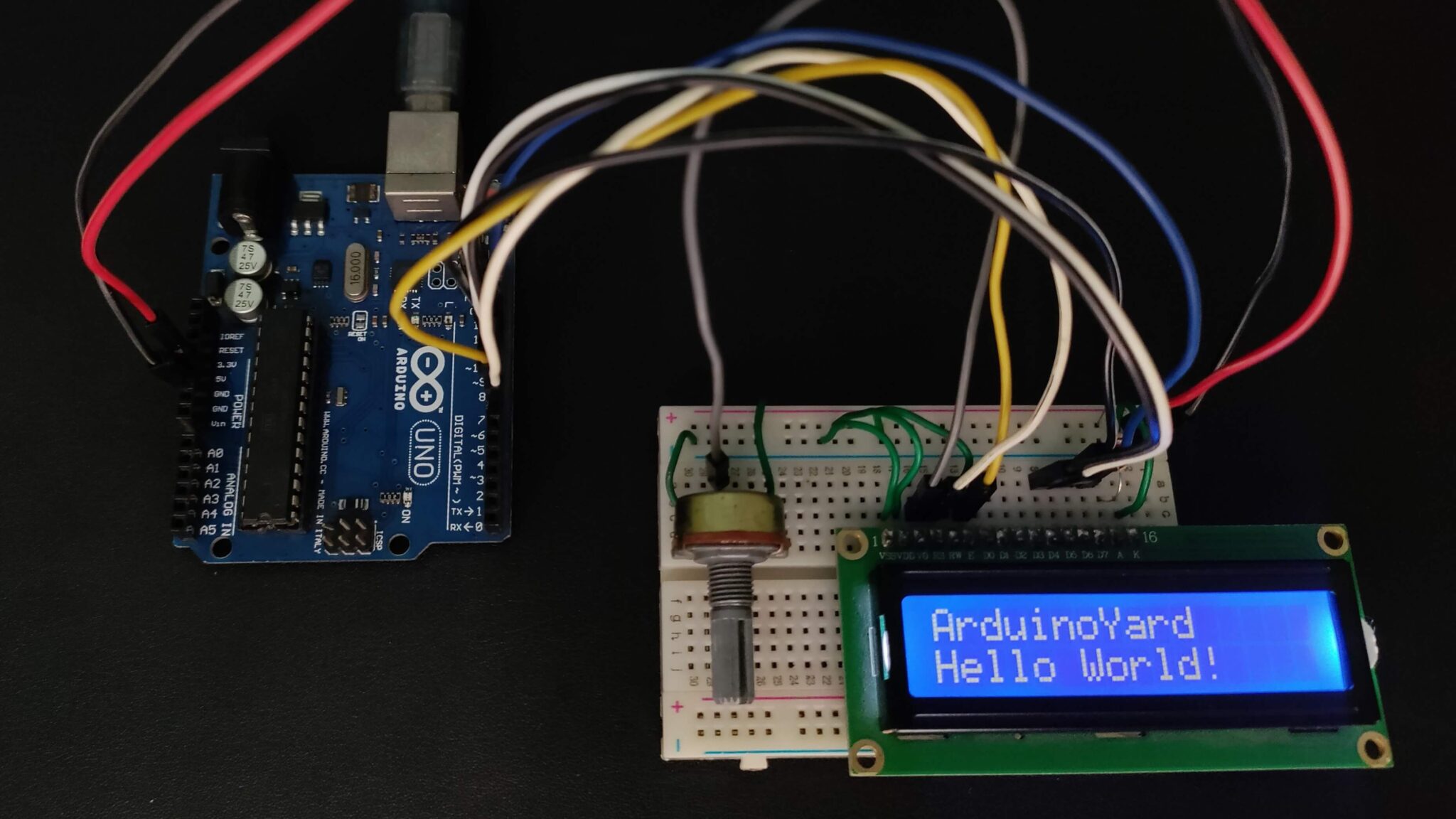 How To Interface A 16x2 LCD Display With Arduino - ArduinoYard